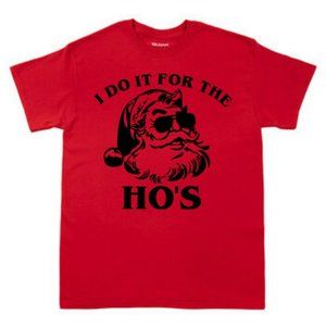 Christmas Santa I Do It For The Ho's Tee